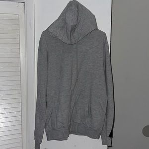 Gray hoodie with roses on the sleeve